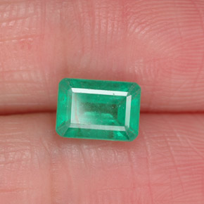 Esmeralda verde natural 0,95ct, corte esmeralda, SI