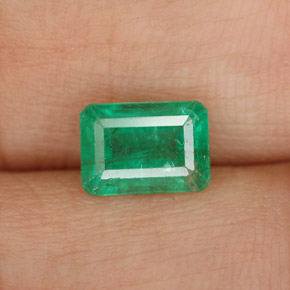 Esmeralda verde natural 1,07ct, corte esmeralda, SI-I1