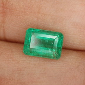 Esmeralda verde natural 1,07ct, corte esmeralda, SI-I1