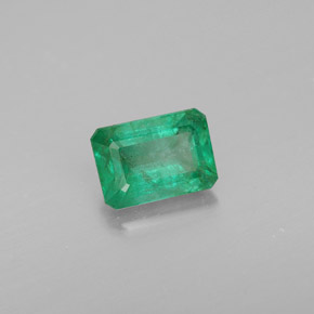 Esmeralda verde natural 0,96ct, corte esmeralda, VS-SI