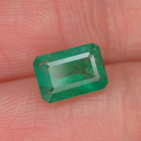 Esmeralda verde natural 0,91ct, corte esmeralda, SI-I1