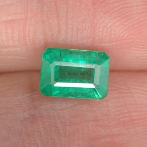 Esmeralda verde natural 1,00ct, corte esmeralda, SI