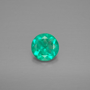Esmeralda verde natural 0,57ct, corte redondo, VS-SI