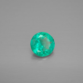 Esmeralda verde natural 0,57ct, corte redondo, VS-SI