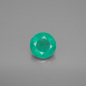 Esmeralda verde natural 0,61ct, corte redondo, VS-SI
