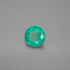 Esmeralda verde natural 0,61ct, corte redondo, VS-SI
