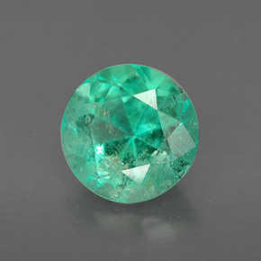 Esmeralda verde natural 2,71ct, corte redondo, VS-SI