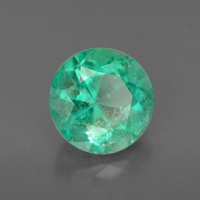 Esmeralda verde natural 2,71ct, corte redondo, VS-SI