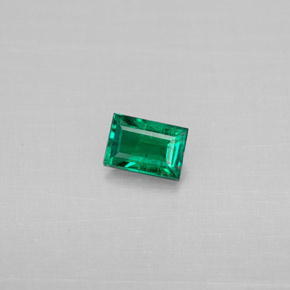 Esmeralda verde natural 0,25ct, baguete, SI