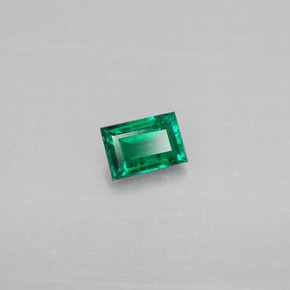 Esmeralda verde natural 0,25ct, baguete, SI