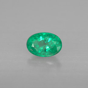 Esmeralda verde natural 0,41ct, corte oval, VS-SI