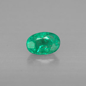 Esmeralda verde natural 0,42ct, corte oval, VS-SI