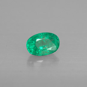 Esmeralda verde natural 0,42ct, corte oval, VS-SI