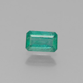 Esmeralda verde natural 0,38ct, corte esmeralda, SI-I1