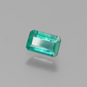 Esmeralda verde natural 0,38ct, corte esmeralda, SI-I1
