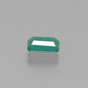 Esmeralda verde natural 0,38ct, corte esmeralda, SI-I1