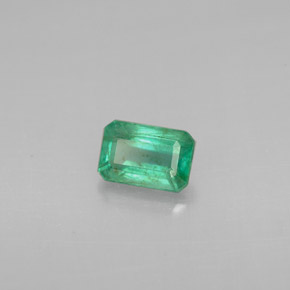 Esmeralda verde natural 0,55ct, corte esmeralda, VS-SI
