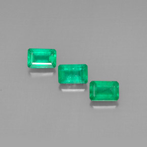 Pedras preciosas de esmeralda verde natural de  ct, corte esmeralda, VS-SI