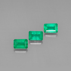 Pedras preciosas de esmeralda verde natural de  ct, corte esmeralda, VS-SI