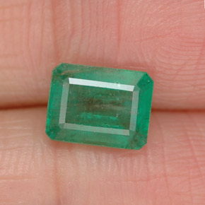 Esmeralda verde natural 1,31ct, corte esmeralda, VS-SI
