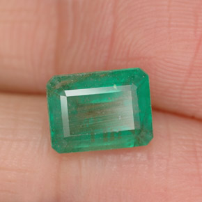 Esmeralda verde natural 1,31ct, corte esmeralda, VS-SI