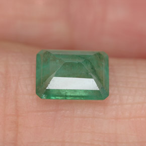 Esmeralda verde natural 1,31ct, corte esmeralda, VS-SI