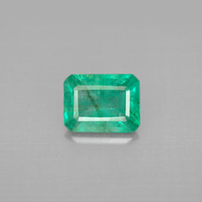 Esmeralda verde natural 1,27ct, corte esmeralda, VS-SI