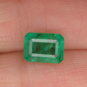 Esmeralda verde natural 1,46ct, corte esmeralda, VS-SI