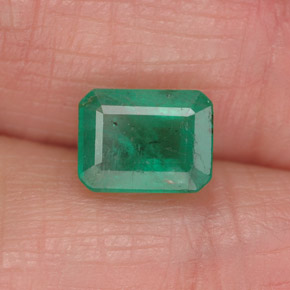 Esmeralda verde natural 1,70ct, corte esmeralda, SI-I1