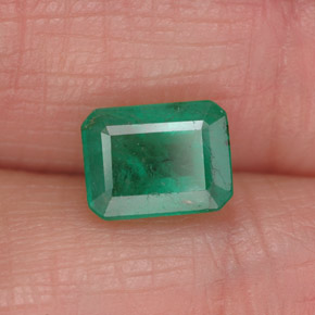 Esmeralda verde natural 1,70ct, corte esmeralda, SI-I1