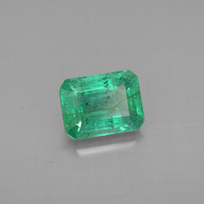 Esmeralda verde natural 1,40ct, corte esmeralda, VS-SI