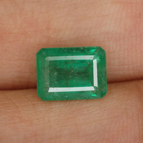 Esmeralda verde natural 1,49ct, corte esmeralda, SI-I1