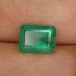 Esmeralda verde natural 1,49ct, corte esmeralda, SI-I1