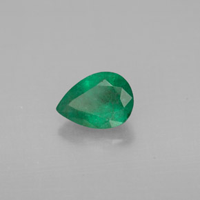 Esmeralda Verde Natural 0.63ct, Formato de pêra, VS-SI