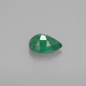 Esmeralda Verde Natural 0.63ct, Formato de pêra, VS-SI