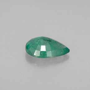Esmeralda verde natural 0,91ct, formato de pêra, VS-SI
