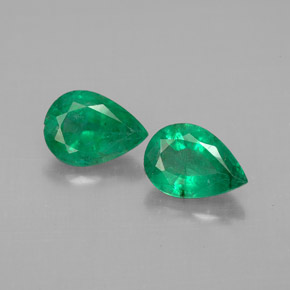 Pedras preciosas de esmeralda verde natural de  ct, formato de pêra, VS-SI
