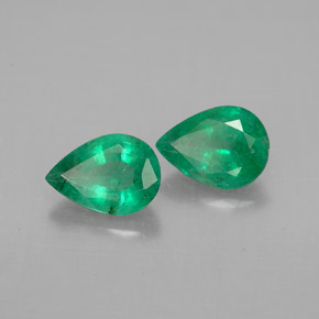 Pedras preciosas de esmeralda verde natural de  ct, formato de pêra, VS-SI