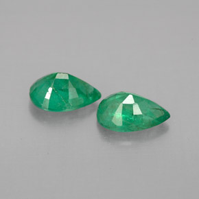 Pedras preciosas de esmeralda verde natural de  ct, formato de pêra, VS-SI
