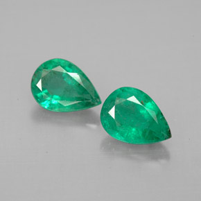 Pedras preciosas de esmeralda verde natural de  ct, formato de pêra, VS-SI