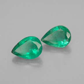 Pedras preciosas de esmeralda verde natural de  ct, formato de pêra, VS-SI