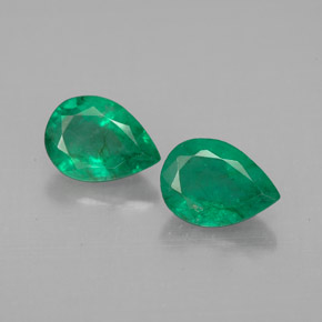 Pedras preciosas de esmeralda verde natural de  ct, formato de pêra, VS-SI