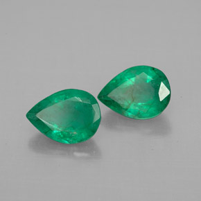 Pedras preciosas de esmeralda verde natural de  ct, formato de pêra, VS-SI