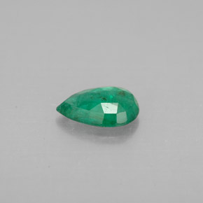 Esmeralda verde natural 0,50ct, formato de pêra, VS-SI