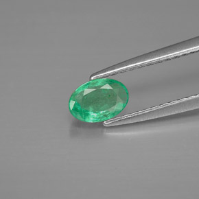 Esmeralda verde natural 0,42ct, corte oval, VS-SI