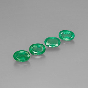 Pedras preciosas de esmeralda verde natural de  ct, corte oval, VS-SI