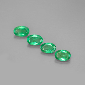 Pedras preciosas de esmeralda verde natural de  ct, corte oval, VS-SI