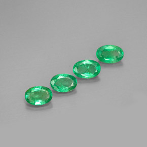 Pedras preciosas de esmeralda verde natural de  ct, corte oval, VS-SI