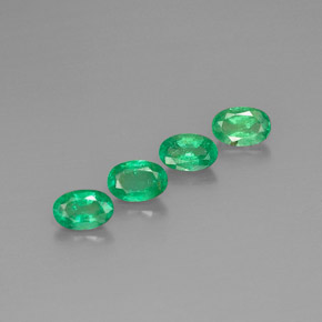 Pedras preciosas de esmeralda verde natural de  ct, corte oval, VS-SI