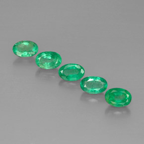 Pedras preciosas de esmeralda verde natural de  ct, corte oval, VS-SI